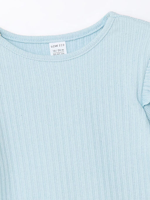 Bisiklet Yaka Uzun Kollu Basic K?z Bebek Ti??rt - Waikiki фото 2