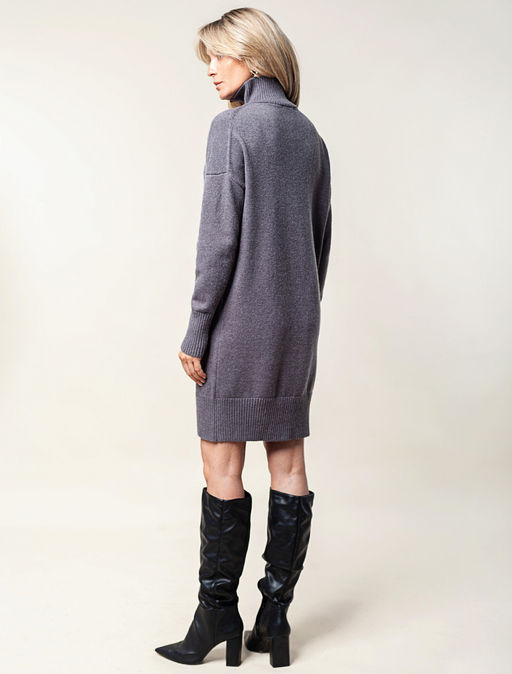 Платье с воротом на молнии из пряжи с кашемиром - Vilatte фото 6