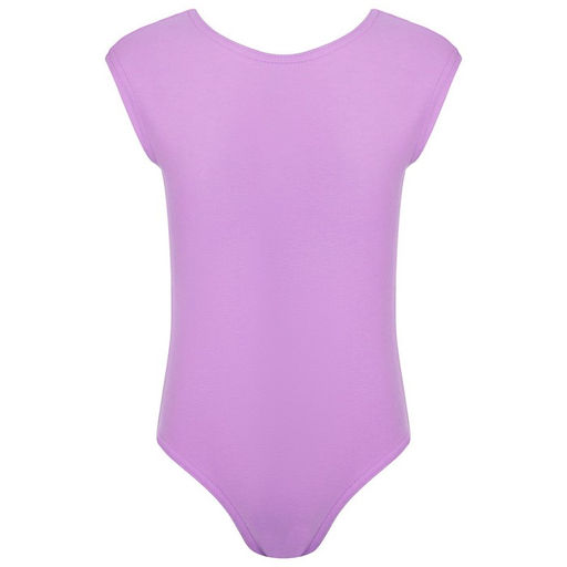 Купальник гимнастический Grace Dance, с укороченным рукавом, вырез лодочка, р.40, цвет фиалковый  фото 9