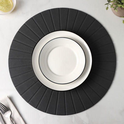 Цена за 12 шт. Салфетка сервировочная на стол Ра, d=36 см, цвет серый - Simaland фото 6