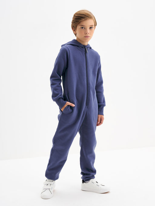 Серо-синий комбинезон для мальчика