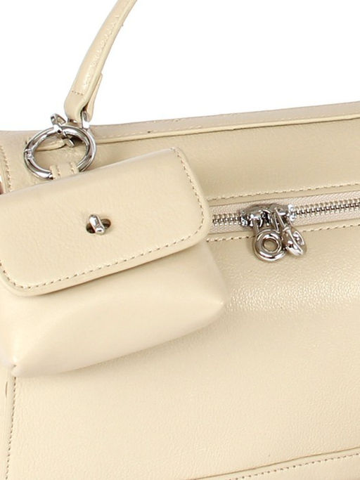 Сумка женская натуральная кожа GU 2033-6637, 1отд+еврокарман, плечевой ремень, бежевый SALE 265822 - Adelia фото 4