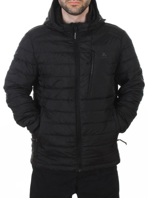 88045 BLACK Куртка мужская демисезонная (100 гр. холлофайбер)