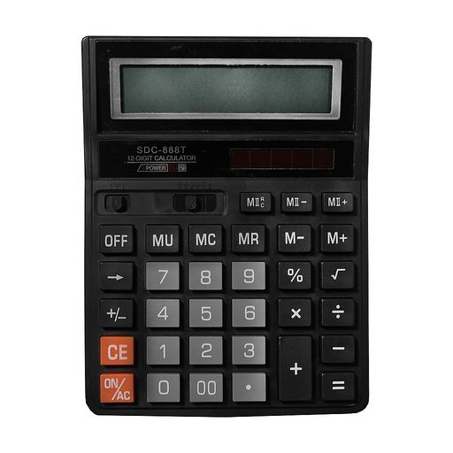 Калькулятор настольный 888T, 12-разрядный, дв.питание, 191*142*12мм