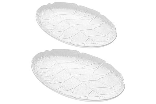 Набор 2 блюд овальных 31,5*21*2,5 см + 36,5*25*3 см Ботаника, фарфор - Elan gallery фото 5