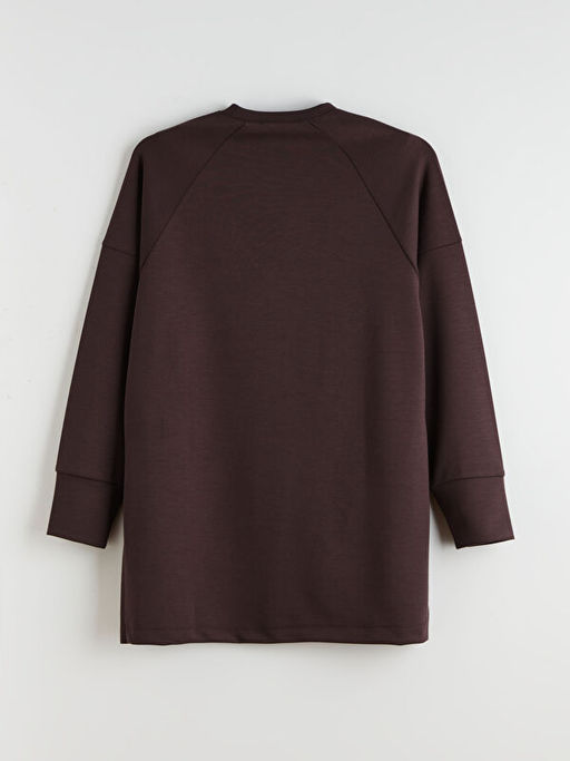 Bisiklet Yaka Oversize Kad?n Sweatshirt Tunik