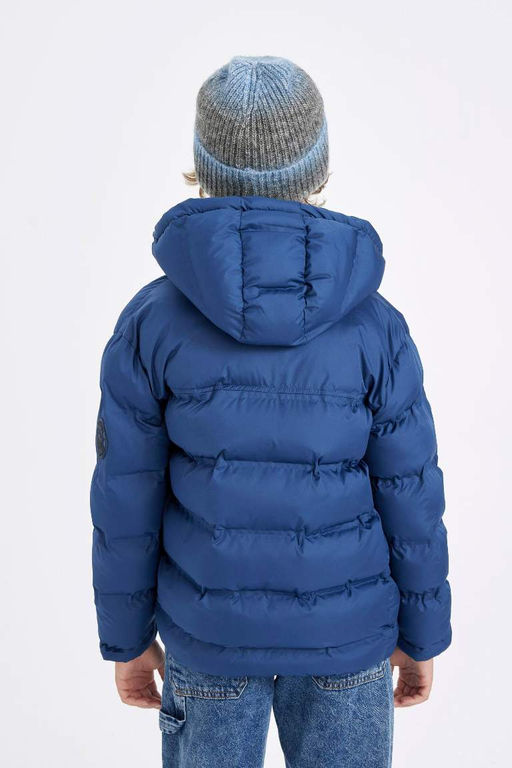 Водоотталкивающее пальто с капюшоном для мальчика - Defacto фото 10