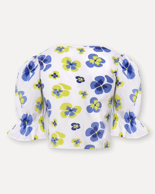 Укороченная блузка с цветочным принтом - Incity фото 3