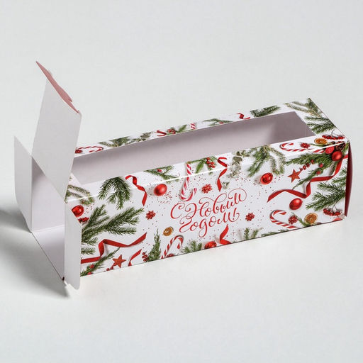 Цена за 5 шт. Коробка складная «С Новым годом!» 18×5.5×5.5 см