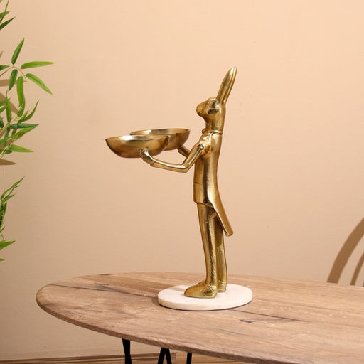 Конфетница двойная Кролик угощает, 19?26?48 см, алюминий - Simaland фото 4