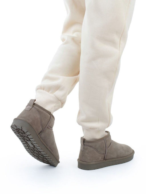 04-PF8300-6 KHAKI Угги женские (натуральная замша, 100% шерсть)