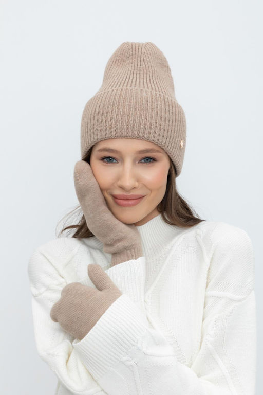 ЕВ 205/24ш/бежевый шапка жен