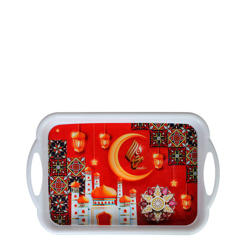 Поднос 39*25 см, прямоугольный, мусульманский с ручками арт. арт. 38524 (728233) - Полимербыт фото 2