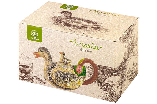 Чайник 900 мл 27*14,5*13,5 см "Уточки"