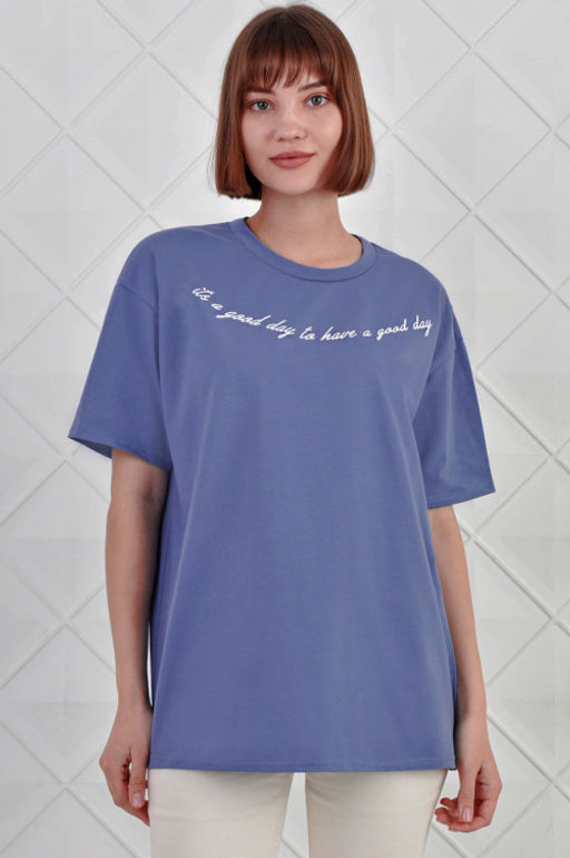 Арт. 3737 Футболка женская 42-52 (6 шт) Цвет:грязно-фиолетовый - Калинка фото 5