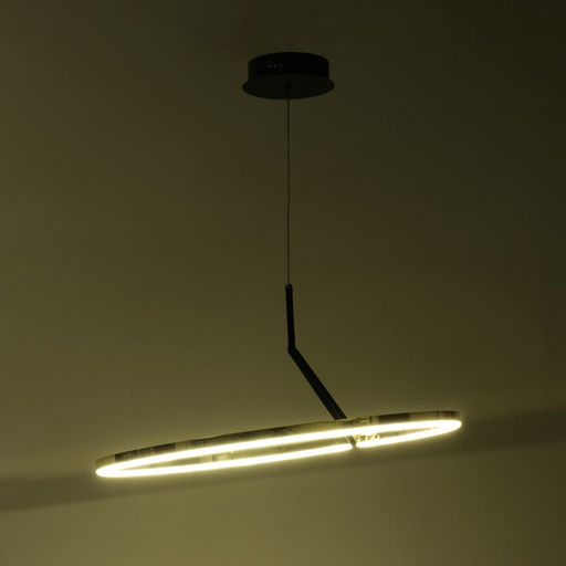 Светильник с ПДУ «Холли» LED 48 Вт 3000-6000К черно-золотой 60×60×22 см