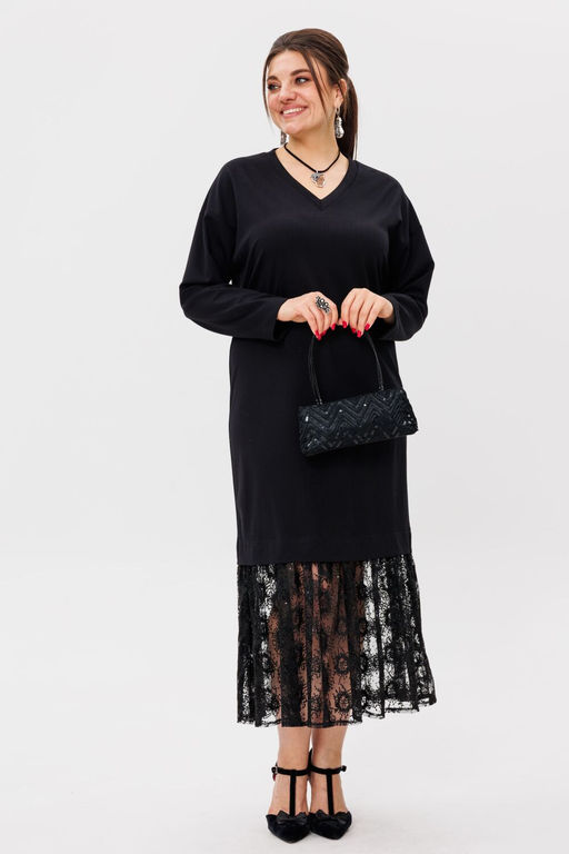 Платье ANELLI 1739 ажурная ночь