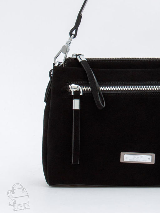 Сумка женская кожаная 1025CF black Polina&Eiterou