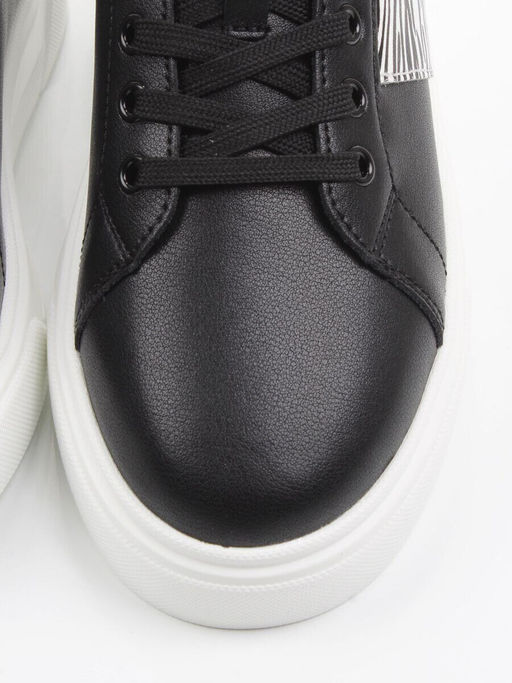 03-YC523-1 BLACK Полуботинки спортивные женские (натуральная кожа)