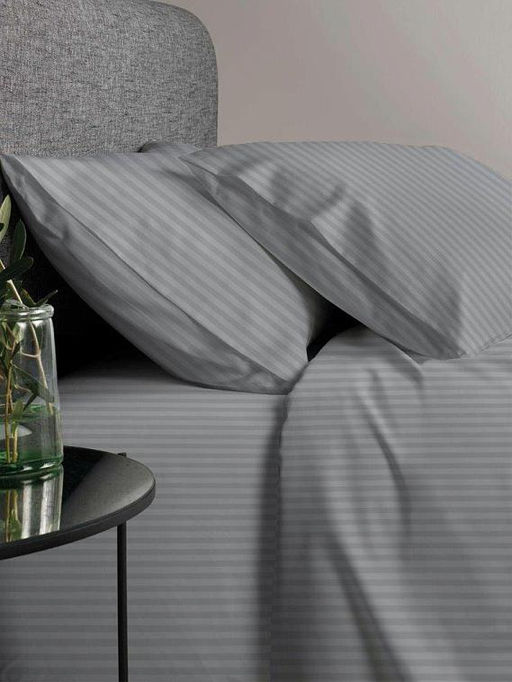 Комплект постельного белья Семейный, перкаль (Лунная соната, серый)