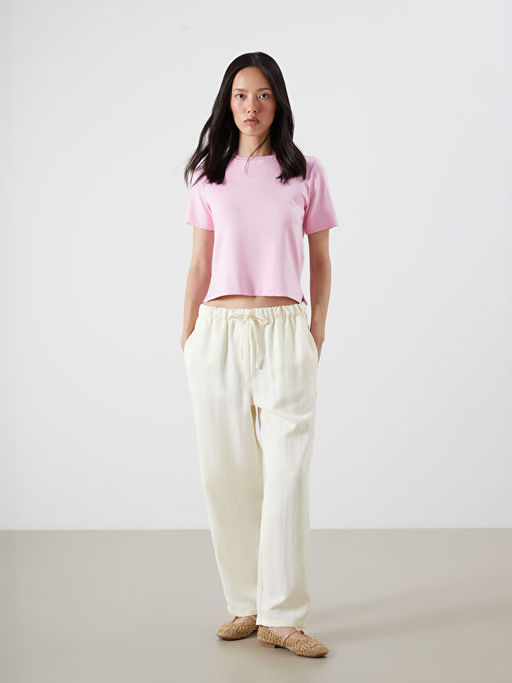 Bisiklet Yaka Kad?n Ti??rt