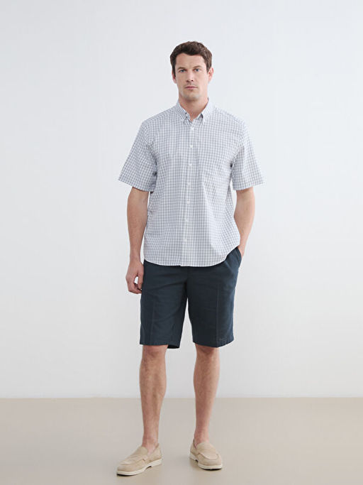 Regular Fit Ekose Poplin Erkek G?mlek