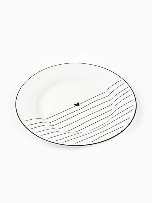 Тарелка плоская керамическая С любовью, d=20 см, ручная работа