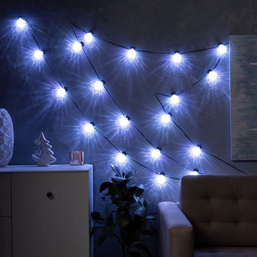 Умная гирлянда Нить 6 м с насадками Пузырьки, IP20, тёмная нить, 20 LED, свечение RGB, USB - Luazon lighting фото 6