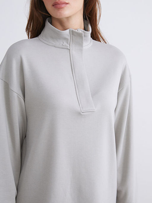 Dik Yaka Kad?n Sweatshirt Tunik