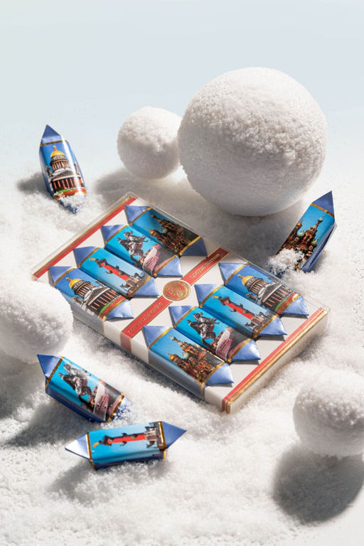 Шоколадные конфеты Пралине&вафли&шоколад (кофе) /140гр (Виды СПб) - Петербургская коллекция фото 2