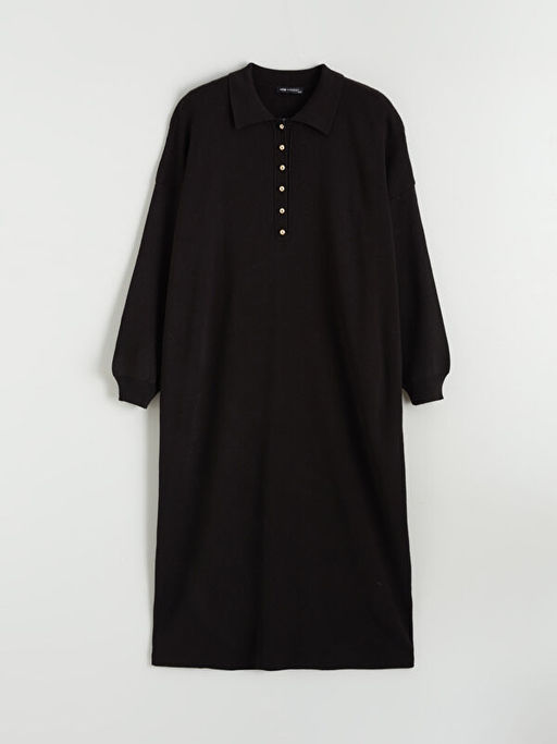 Polo Yaka Triko Elbise