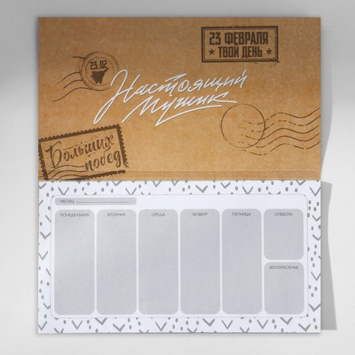 Подарочный набор, планер с отрывными листами и ручка шариковая Сильному духом. 23 февраля - Artfox фото 5