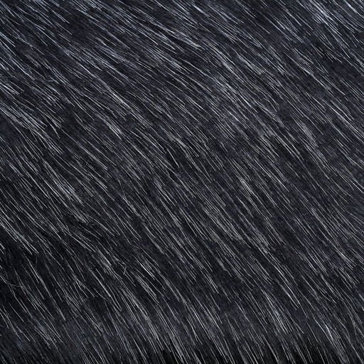 Ткань для рукоделия, мех длинноворсовый на трикотажной основе, тёмно-серая, лоскут 50×50 см