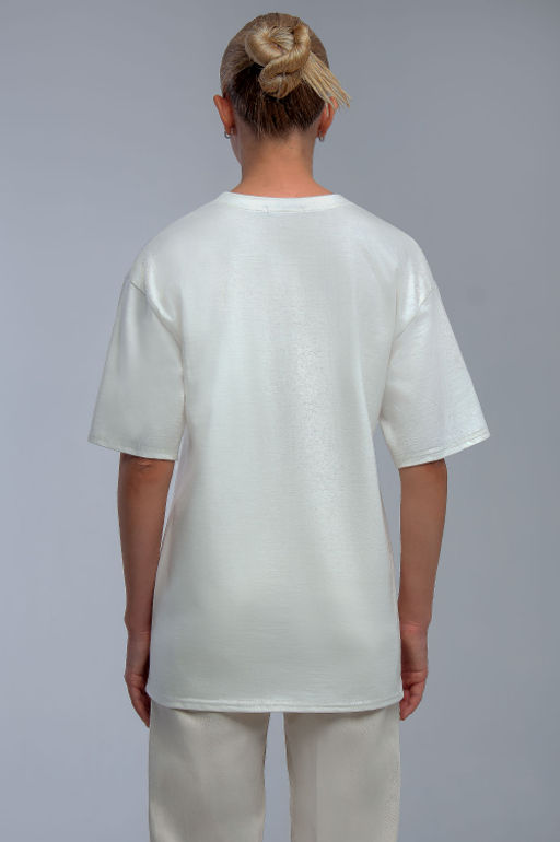 Арт. 31125 Футболка женская оверсайз 44-52 (5 шт) Цвет:молочный - Калинка фото 11