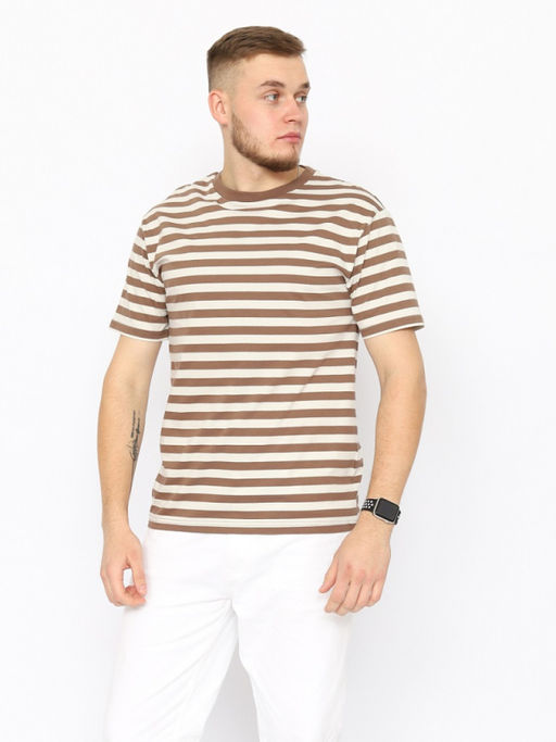 CRB wear/CWSM 60368-31 Футболка мужская,бежевый/Ex.Cherubino