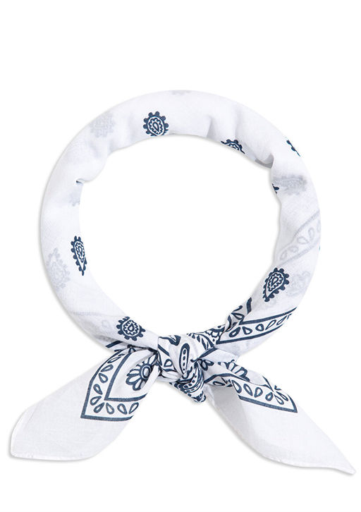Beyaz Bandana - Mavi фото 3
