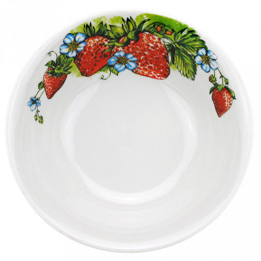 Салатник фарфоровый Клубника 360мл, д14,5см, h4,5см, круглый (Россия)