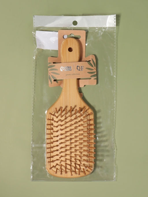 Расчёска массажная BAMBOO, широкая, бамбуковая, 8×23.5 см