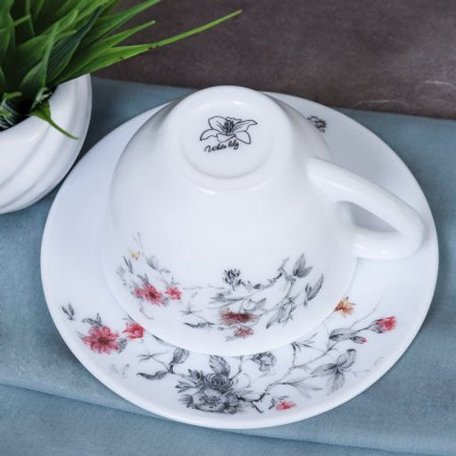 Чайный набор 12 предметов 220 мл / GB220/GD55-6A (7004) /уп 8/ Серый кустик - Галеонтрейд фото 6