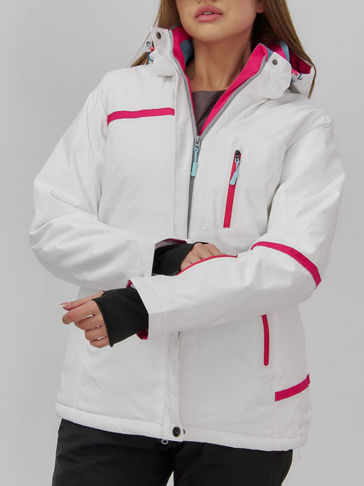 Горнолыжный костюм женский зимний белого цвета 07091Bl - Chunmai фото 15