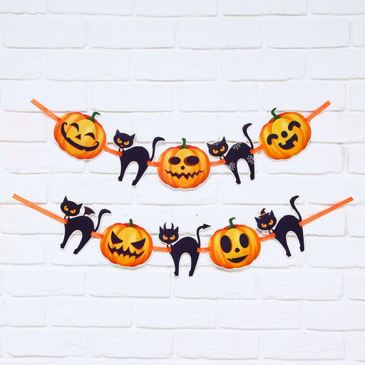 Гирлянда на ленте на Хэллоуин Happy Halloween, длина 250 см