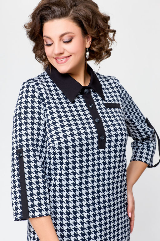 Платье Swallow 697.1 черно-белая гусиная лапка фото 8