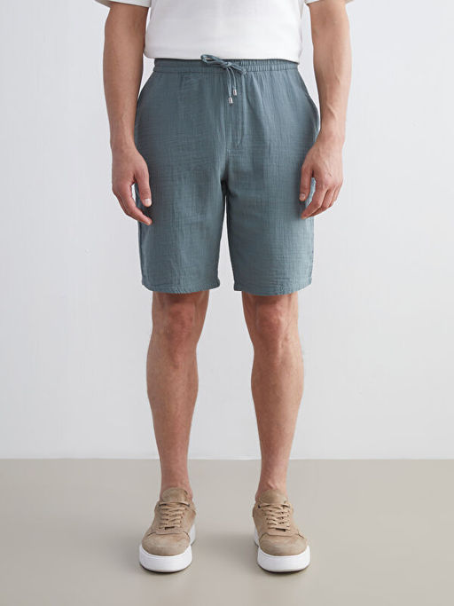 Slim Fit Beli Ba?lama Detayl? Erkek ?ort