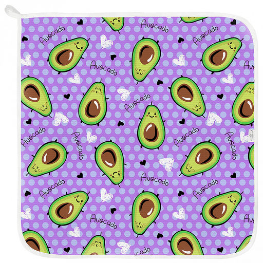 Салфетка хозяйственная 50х50см "Авокадо, вид 2/2", вафельное полотно, декоративная окантовка, хлопок 100%, плотность 165г/м2, без упаковки, "Домашняя мода" (Россия)