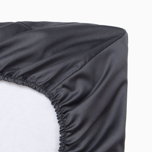 Простыня на резинке Этель 160*200*25 см, цв. темно-серый,100% хлопок, мако-сатин, 114г/м2  фото 3
