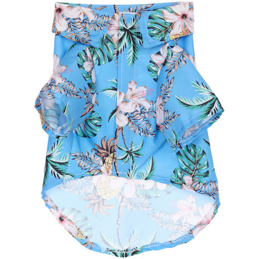 Рубашка для собак и кошек малых и средних пород "СТИЛЬНЫЙ БРО", принт пальмы, размер S