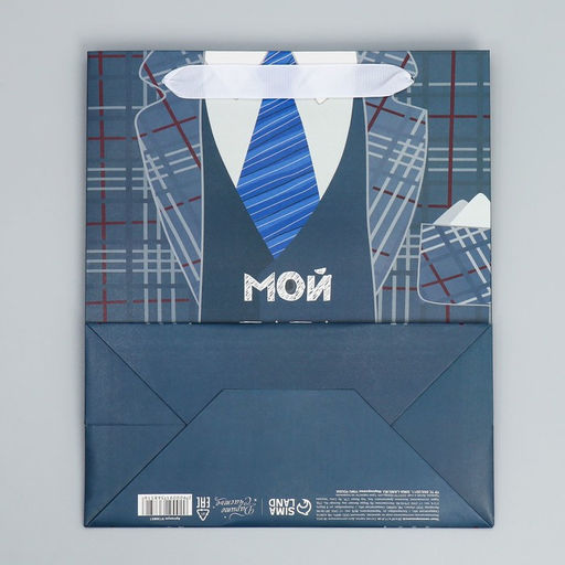 Цена за 2 шт. Пакет подарочный ламинированный, упаковка, Мой папа лучший, ML 27?23?11.5 см