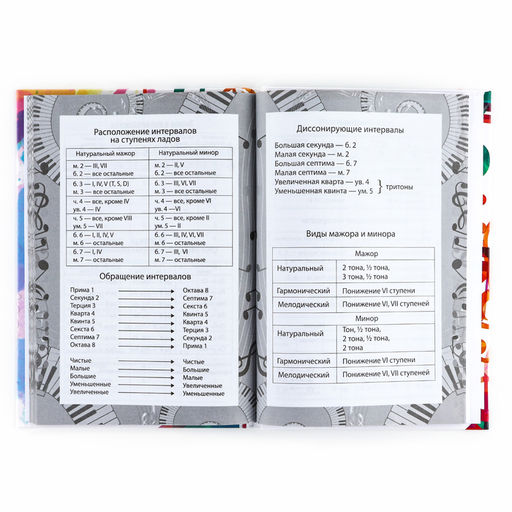 Дневник для музыкальной школы твердая обложка 40 л. «Разноцветные ноты»