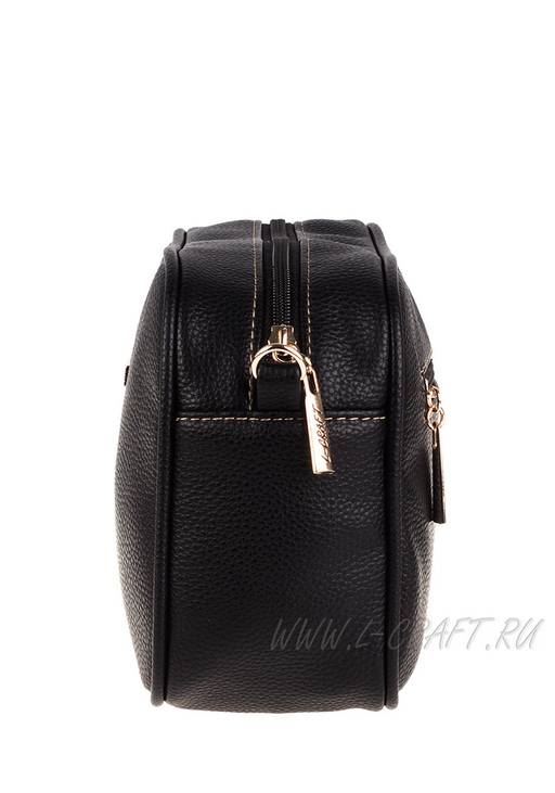 Стильная черная сумочка из экокожи. Модель №1376 - L-craft фото 5