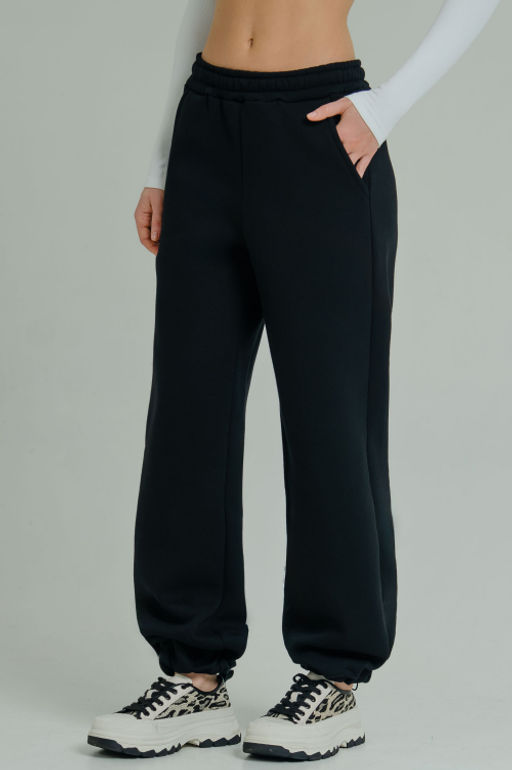 Арт. 7903 Брюки оверсайз с начесом 44-50 (4 шт) Цвет:черный - Калинка фото 7